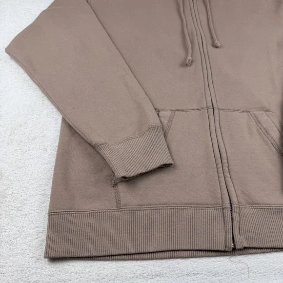 Hollister Full Zip Hoodie Sweatshirt Jacket Womens Size XS Brown Oversized - Picture 6 of 15